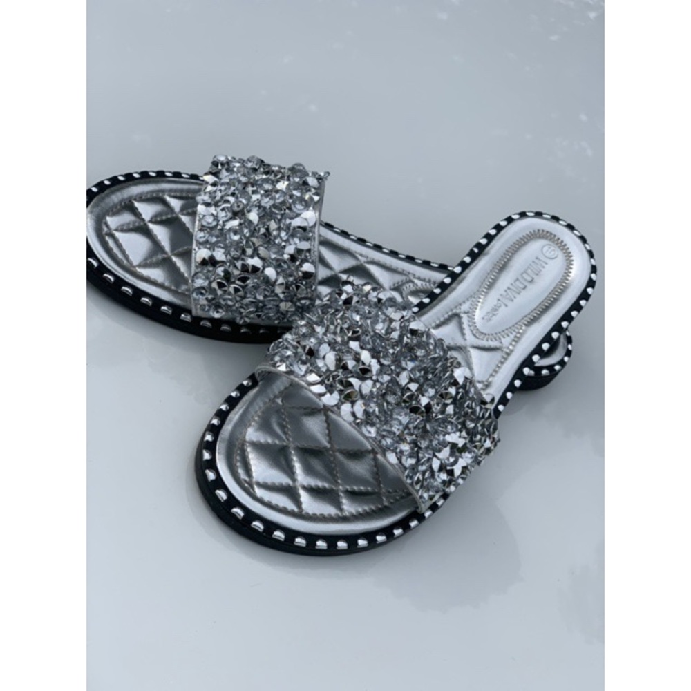 Silver Embellished Sandals